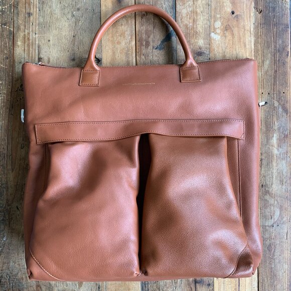 NWOT WANT Les Essentiels Tan Leather Tote - Picture 1 of 9